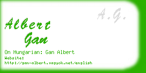 albert gan business card
